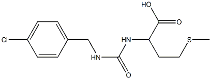 2-({[(4-chlorophenyl)methyl]carbamoyl}amino)-4-(methylsulfanyl)butanoic acid 结构式