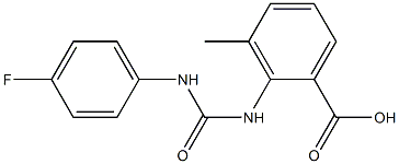 2-({[(4-fluorophenyl)amino]carbonyl}amino)-3-methylbenzoic acid 结构式