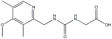 2-({[(4-methoxy-3,5-dimethylpyridin-2-yl)methyl]carbamoyl}amino)acetic acid 结构式