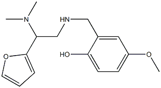 2-({[2-(dimethylamino)-2-(furan-2-yl)ethyl]amino}methyl)-4-methoxyphenol 结构式