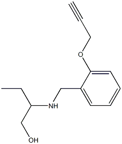 2-({[2-(prop-2-yn-1-yloxy)phenyl]methyl}amino)butan-1-ol 结构式