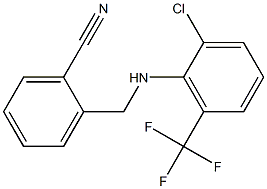 2-({[2-chloro-6-(trifluoromethyl)phenyl]amino}methyl)benzonitrile 结构式