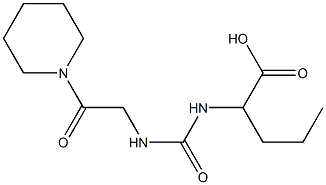 2-({[2-oxo-2-(piperidin-1-yl)ethyl]carbamoyl}amino)pentanoic acid 结构式