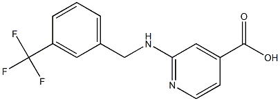 2-({[3-(trifluoromethyl)phenyl]methyl}amino)pyridine-4-carboxylic acid 结构式