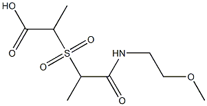 2-({1-[(2-methoxyethyl)carbamoyl]ethane}sulfonyl)propanoic acid 结构式