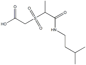 2-({1-[(3-methylbutyl)carbamoyl]ethane}sulfonyl)acetic acid 结构式