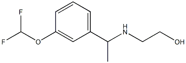 2-({1-[3-(difluoromethoxy)phenyl]ethyl}amino)ethan-1-ol 结构式