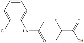 2-({2-[(2-chlorophenyl)amino]-2-oxoethyl}thio)propanoic acid 结构式