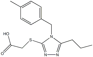 2-({4-[(4-methylphenyl)methyl]-5-propyl-4H-1,2,4-triazol-3-yl}sulfanyl)acetic acid 结构式