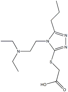 2-({4-[2-(diethylamino)ethyl]-5-propyl-4H-1,2,4-triazol-3-yl}sulfanyl)acetic acid 结构式