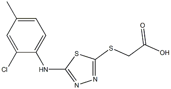 2-({5-[(2-chloro-4-methylphenyl)amino]-1,3,4-thiadiazol-2-yl}sulfanyl)acetic acid 结构式