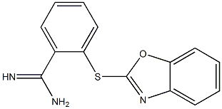 2-(1,3-benzoxazol-2-ylsulfanyl)benzene-1-carboximidamide 结构式