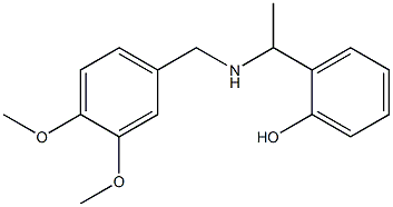 2-(1-{[(3,4-dimethoxyphenyl)methyl]amino}ethyl)phenol 结构式