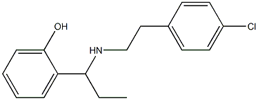 2-(1-{[2-(4-chlorophenyl)ethyl]amino}propyl)phenol 结构式