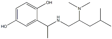 2-(1-{[2-(dimethylamino)-4-methylpentyl]amino}ethyl)benzene-1,4-diol 结构式