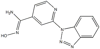 2-(1H-1,2,3-benzotriazol-1-yl)-N'-hydroxypyridine-4-carboximidamide 结构式