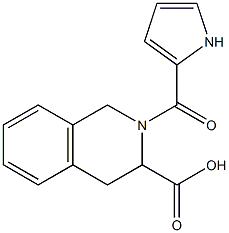 2-(1H-pyrrol-2-ylcarbonyl)-1,2,3,4-tetrahydroisoquinoline-3-carboxylic acid 结构式