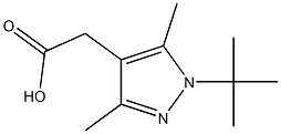 2-(1-tert-butyl-3,5-dimethyl-1H-pyrazol-4-yl)acetic acid 结构式