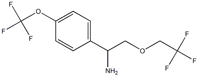 2-(2,2,2-trifluoroethoxy)-1-[4-(trifluoromethoxy)phenyl]ethan-1-amine 结构式