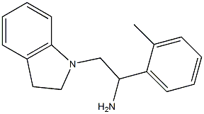 2-(2,3-dihydro-1H-indol-1-yl)-1-(2-methylphenyl)ethanamine 结构式