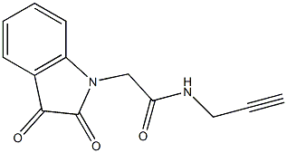 2-(2,3-dioxo-2,3-dihydro-1H-indol-1-yl)-N-(prop-2-yn-1-yl)acetamide 结构式