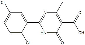 2-(2,5-dichlorophenyl)-4-methyl-6-oxo-1,6-dihydropyrimidine-5-carboxylic acid 结构式
