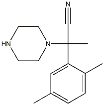 2-(2,5-dimethylphenyl)-2-(piperazin-1-yl)propanenitrile 结构式