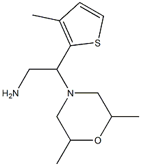 2-(2,6-dimethylmorpholin-4-yl)-2-(3-methylthien-2-yl)ethanamine 结构式