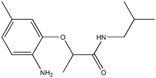 2-(2-amino-5-methylphenoxy)-N-(2-methylpropyl)propanamide 结构式