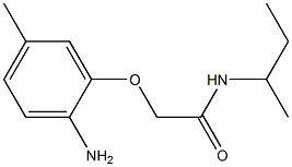 2-(2-amino-5-methylphenoxy)-N-(sec-butyl)acetamide 结构式