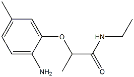 2-(2-amino-5-methylphenoxy)-N-ethylpropanamide 结构式