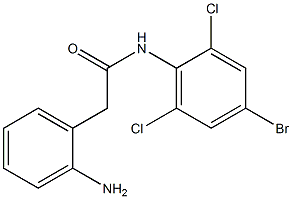 2-(2-aminophenyl)-N-(4-bromo-2,6-dichlorophenyl)acetamide 结构式