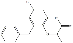 2-(2-benzyl-4-chlorophenoxy)propanoic acid 结构式