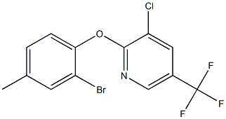 2-(2-bromo-4-methylphenoxy)-3-chloro-5-(trifluoromethyl)pyridine 结构式