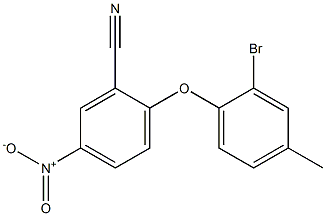 2-(2-bromo-4-methylphenoxy)-5-nitrobenzonitrile 结构式