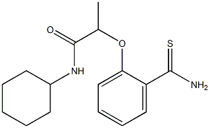 2-(2-carbamothioylphenoxy)-N-cyclohexylpropanamide 结构式