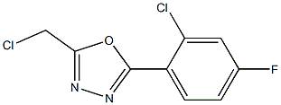 2-(2-chloro-4-fluorophenyl)-5-(chloromethyl)-1,3,4-oxadiazole 结构式