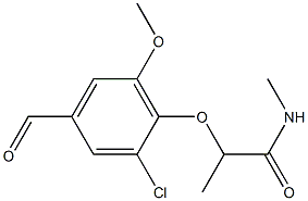 2-(2-chloro-4-formyl-6-methoxyphenoxy)-N-methylpropanamide 结构式