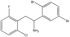 2-(2-chloro-6-fluorophenyl)-1-(2,5-dibromophenyl)ethan-1-amine 结构式