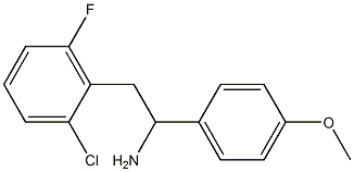 2-(2-chloro-6-fluorophenyl)-1-(4-methoxyphenyl)ethan-1-amine 结构式