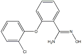 2-(2-chlorophenoxy)-N'-hydroxybenzene-1-carboximidamide 结构式