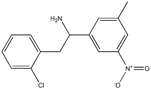 2-(2-chlorophenyl)-1-(3-methyl-5-nitrophenyl)ethan-1-amine 结构式
