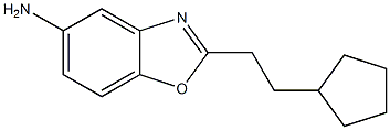 2-(2-cyclopentylethyl)-1,3-benzoxazol-5-amine 结构式