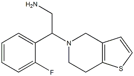 2-(2-fluorophenyl)-2-{4H,5H,6H,7H-thieno[3,2-c]pyridin-5-yl}ethan-1-amine 结构式