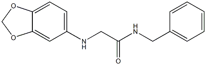 2-(2H-1,3-benzodioxol-5-ylamino)-N-benzylacetamide 结构式