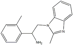 2-(2-methyl-1H-1,3-benzodiazol-1-yl)-1-(2-methylphenyl)ethan-1-amine 结构式