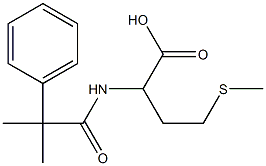 2-(2-methyl-2-phenylpropanamido)-4-(methylsulfanyl)butanoic acid 结构式