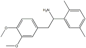 2-(3,4-dimethoxyphenyl)-1-(2,5-dimethylphenyl)ethan-1-amine 结构式