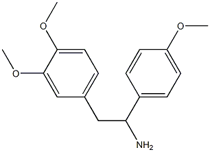 2-(3,4-dimethoxyphenyl)-1-(4-methoxyphenyl)ethanamine 结构式