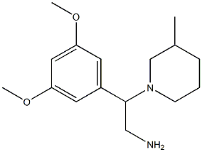 2-(3,5-dimethoxyphenyl)-2-(3-methylpiperidin-1-yl)ethan-1-amine 结构式